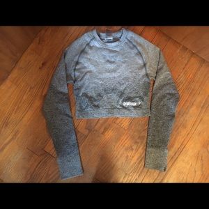 Gymshark ombré seamless LS crop top